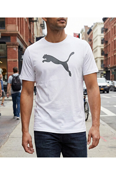 Puma Spor Giyim Günlük Kullanım Beyaz Tişört