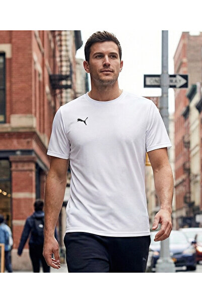 Puma Pánské fotbalové tričko Teamgoal Casuals Tee65861504 Bílé