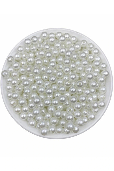 BİGÜMEX Perle din plastic alb de 8 mm - 50 g margele pentru realizarea de bij...