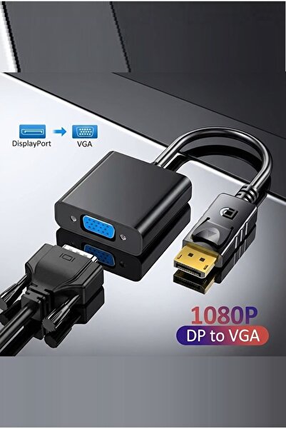 Derwell Displayport Dp Vga Adaptör Kablosu Erkek Dp Erkek Vga Dönüştürücü Pc ...