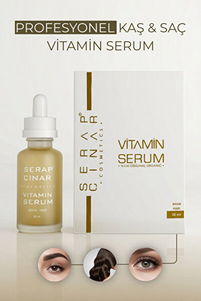 Serap Çınar Cosmetics Kaş & Saç Için Vitamin Serum 30ml - Profesyonel Serum