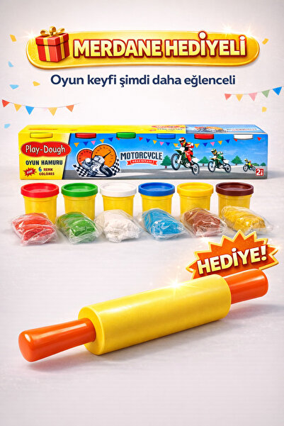 Play Dough HEROES 6 Renk Doğal Oyun Hamuru Merdane Hediyeli - %100 Buğday Unl...