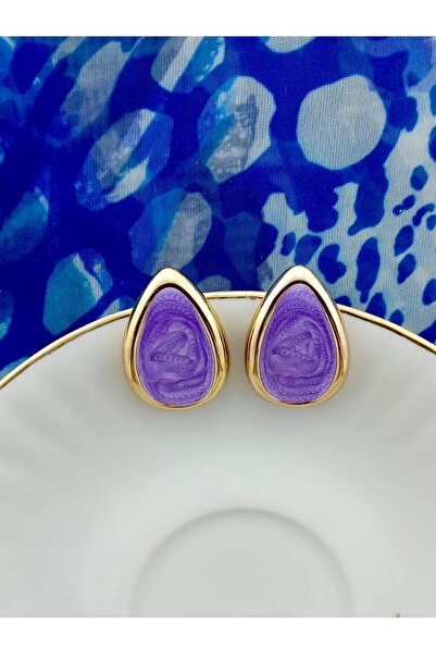 Orelia Takı Mor Çelik Küpe