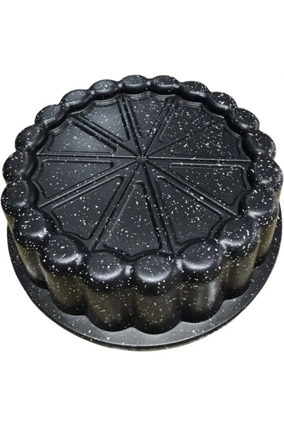 dinckitchen Üçgen Dilimli Tart Kek Kalıbı Siyah Granit 26 cm