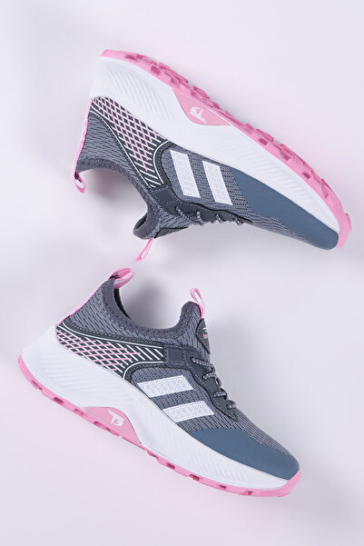 Tonny Black Dětské Unisex Smoked Pink Pohodlné šněrovací tenisky z prodyšné l...