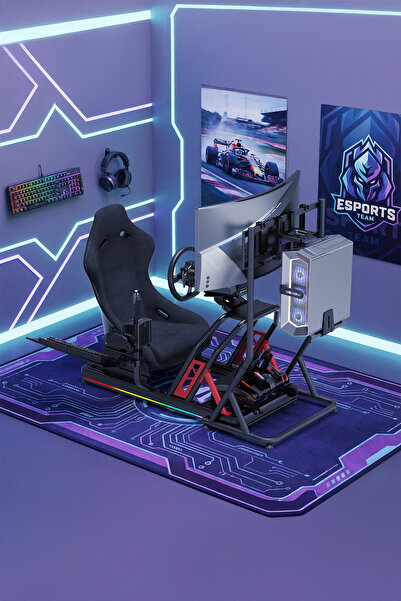 XDrive RGB Alüminyum Yarış Simülatörü Kokpiti ve F1 Koltuğu Bs02