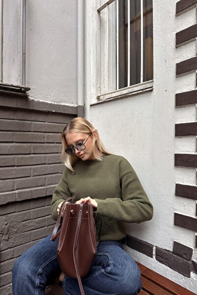 lizge giyim Cycling Neck Soft Textured Knitwear Pullover