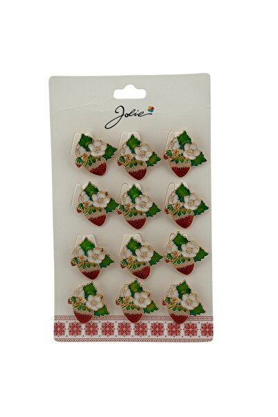 Flippy Set of 12 Strawberry Blossom Brooches