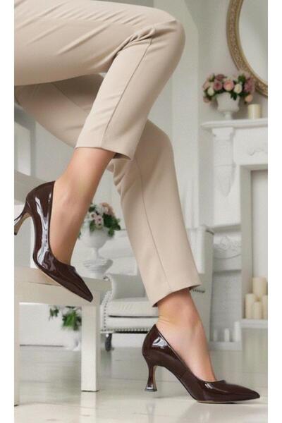 37Numara BIG NUMBER ЖЕНСКИ ОБУВКИ С ТЪНКИ ТОКОВЕ 41-42-43-44 КАФЯВИ RUGAN