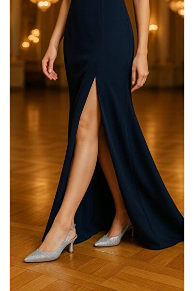 37Numara BÜYÜK NUAMARA STİLETTO ARKA AÇIK ABİYE 41-42-43-44-GRİ