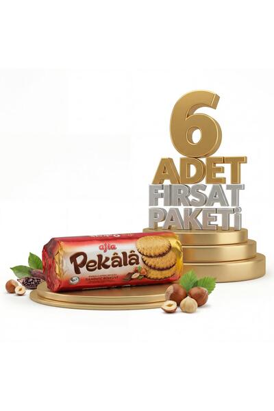 Afia Pekala Kakaolu Fındık Kremalı Sandviç Bisküvi 6x200 Gr