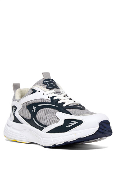 Tonny Black Unisex Gri Lacivert Rahat Kalıp Yüksek Faylon Taban Bağcıklı Spor...