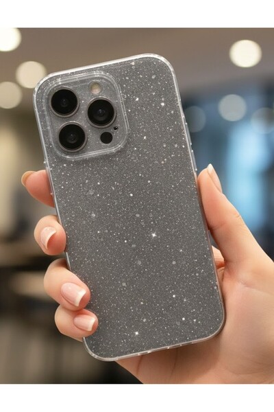 halkhouse iPhone 14 Pro Max Kılıf Premium Simli Göz Alıcı Darbe Emici Kamera ...