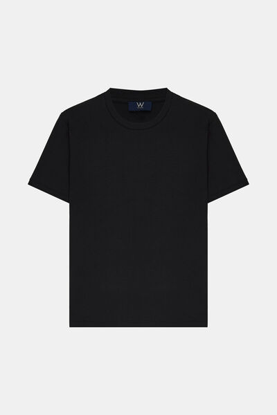 W Collection Black Standard Fit Crew Neck T-Shirt