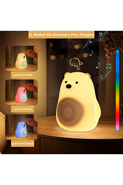 OEM Dispozitiv portabil Musaton tip urs cu 30 de sunete albe