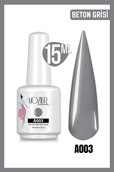 MOZIUR Kalıcı Oje Uv Led A003 (GRİ SERİSİ) 15ml