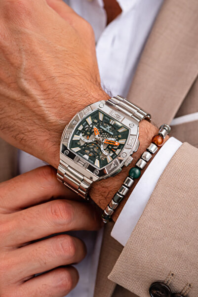 Daniel Klein ساعة يد رجالية مربعة أصلية من العلامة التجارية النشطة مع جميع ال...