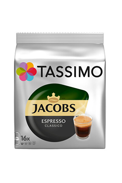 tassimo Capsule de cafea espresso Jacobs, 16 x 60 ml, 118,4 g