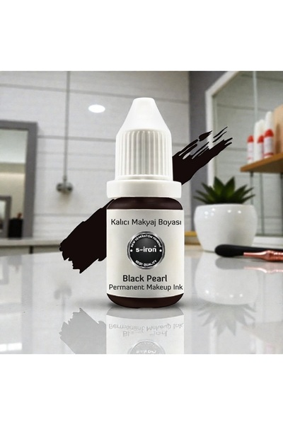 S-İRON COSMETİC Kalıcı Makyaj Kaş Boyası Siyah Kahve Black Pearl 12ml
