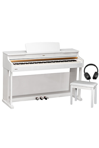 VALLER PM100 Tuş Hassasiyetli Beyaz Dijital Piyano ( Tabure + Kulaklık Hediye...