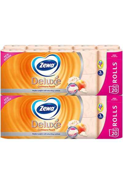 Zewa Pachet de hârtie igienică Deluxe Cashmere Peach, 3 straturi, 2x20 role