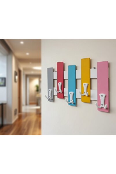 Zeynes Home Çocuk Odası Renkli Duvar Askılığı – Dekoratif & Pratik Askı Seti