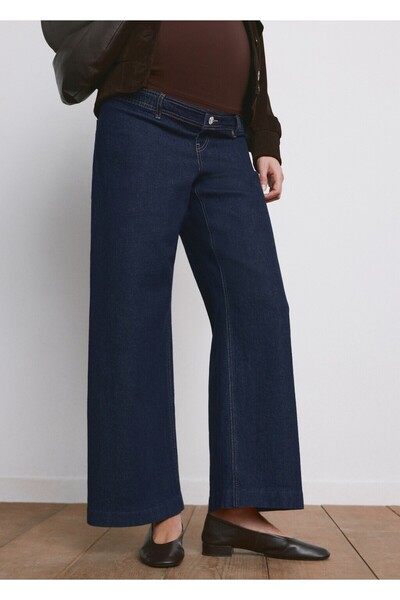 MANGO Woman Wideleg hamile jean pantolon
