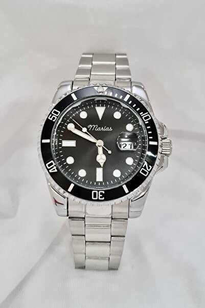 Marlas ساعة يد رجالية مقاومة للماء بسوار فولاذي