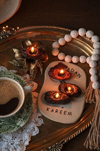 MUM Özel Kutulu 6'lı Hurma Seti Ramazan ve İslami Ev Dekoru Ramazan Dekor Süs...