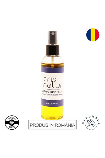 Cris Natur Ulei de corp 100% RELAX cu vetiver și parfum marin proaspăt, 100 ml