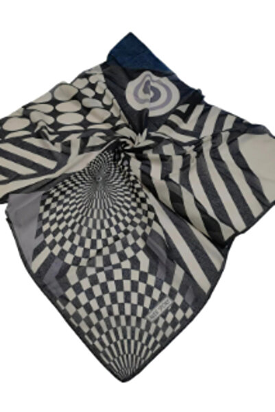 Aker Sport Soft Scarf Ist 6863223-912 Black Geometric Pattern