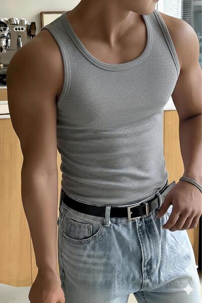 Riowela Men's Halter Collar Athlete Lycra Undershirt