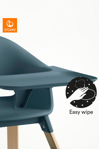 Stokke Clikk Mama Sandalyesi, 3 Kademeli Ayar, 5 Nokta Emniyet Kemeri, Tepsi ve Ayak Desteği Dahil