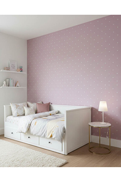 Genel Markalar Pembe Puantiyeli 16 M2 Duvar Kağıdı 10192