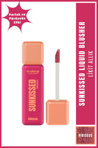Maru.Derm m.ake up maruderm Yoğun Pigmentli Likit Allık – Liquid Blush Hibiscus