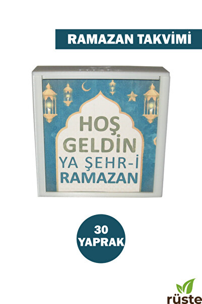 rüste Ramazan Takvimi 30 Günlük Özel Şık Kutulu 30 Yaprak