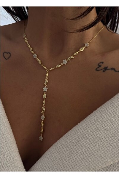 Trend Altın Kaplama Kadın Kolye I Lüks Görünüm I Kararma Yapmaz