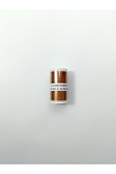 Eskişehir hobi sanat حبل مسبحة 40 متر ذهبي داكن - أصفر 0.4 مم