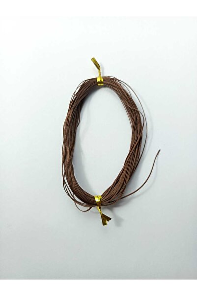Eskişehir hobi sanat 10 Meters 0.6 mm Flat Waxed Thread Cinnamon Coffee Color...