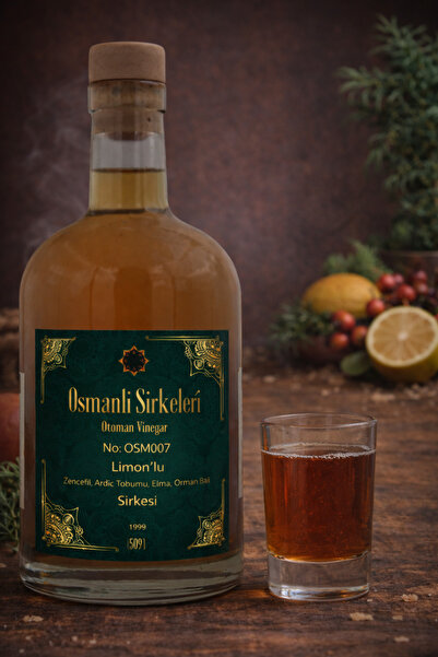 osmanlı sirkeleri OSM 007 LİMON’LU (Limon, Zenceﬁl, Ardıç Tohumu, Elma, Orman...