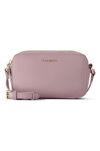 Lazarotti Bologna Leather Umhängetasche Leder Double-Zip 18 cm