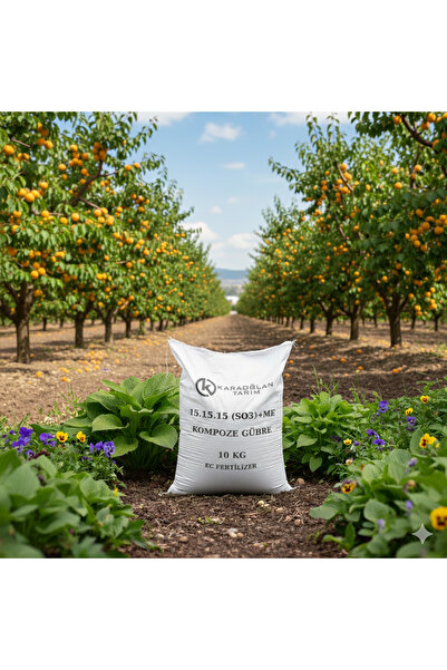 karaoğlan tarım 15.15.15 Npk Süper Kompoze Kükürt İz Element Katkılı Ağaç Seb...