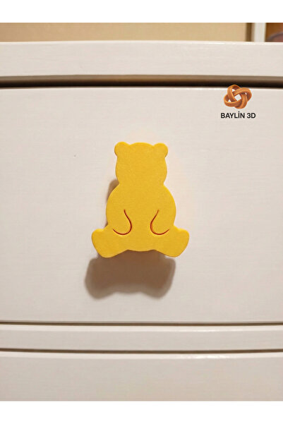 Baylin3D Mâner de dulap cu aspect de ursuleț de pluș - Cameră pentru copii, m...