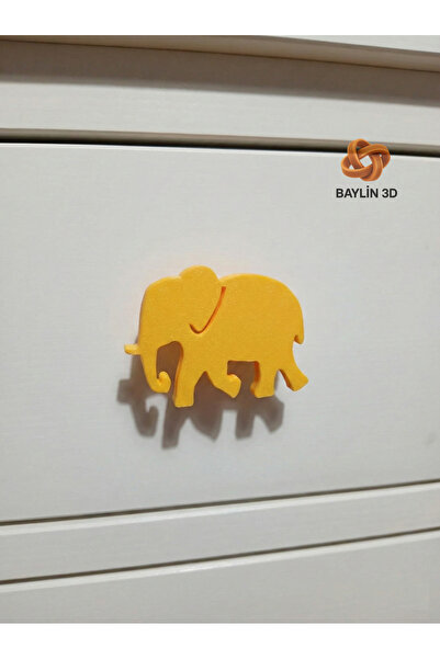 Baylin3D Mâner de dulap cu aspect de elefant - Modern și elegant - Individual...