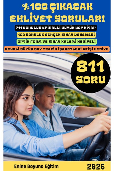 Enine Boyuna Eğitim Ehliyet Sınavında Çıkacak Sorular Süper Ötesi Eğitim Seti