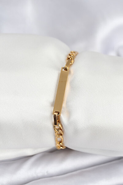 Skygo سوار نسائي من الفولاذ 316L بلون ذهبي مناسب للكتابة - TJ-BB7916