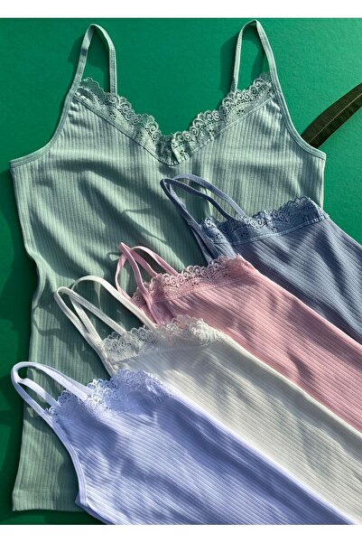 VicTroy Δαντελωτό λουράκι 5 σχοινιών Βαμβακερό ριμπ ροζ, εκρού, πράσινο, μπλε...