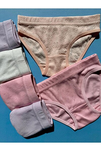 VicTroy 6 Pieces Patterned Cotton Girls' Slip Panties