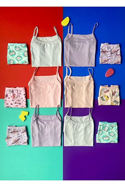 VicTroy طقم رياضي بناتي من القطن مكون من 6 أشرطة من الحبال Vic-troy 34f11