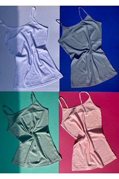 VicTroy Потник от 4 части с овално деколте и презрамки с въжета